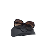VINCE CAMUTO W/CASE PLASTIC FRAME SUNGLASSES/READERS BROWN