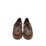 MEXICAN OXFORDS LOAFERS SHOES BROWN BLUE 8