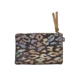 CONSUELA WRISTLET ZIPPER HANDBAG BROWN BEIGE