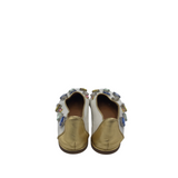 TORY BURCH RHINESTONES FLAT SHOES WHITE MULTI 8M