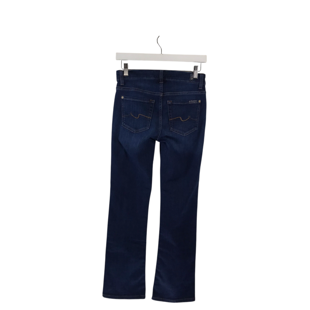 7 FOR ALL MANKIND BOOTCUT DESIGNER JEANS NAVY 25