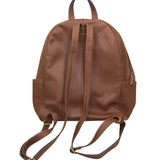 FOSSIL RET$350 LEATHER ZIP BACKPACK BROWN