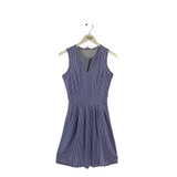 JUDE CONNALLY STRIPE SLEEVELESS DRESS WHITE BLUE XSMALL