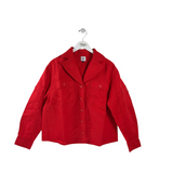 CABI DENIM SNAP JACKET RED MEDIUM