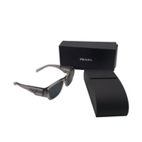 PRADA SPR10Z ACETATE SQUARE LUXE SUNGLASSES GREY