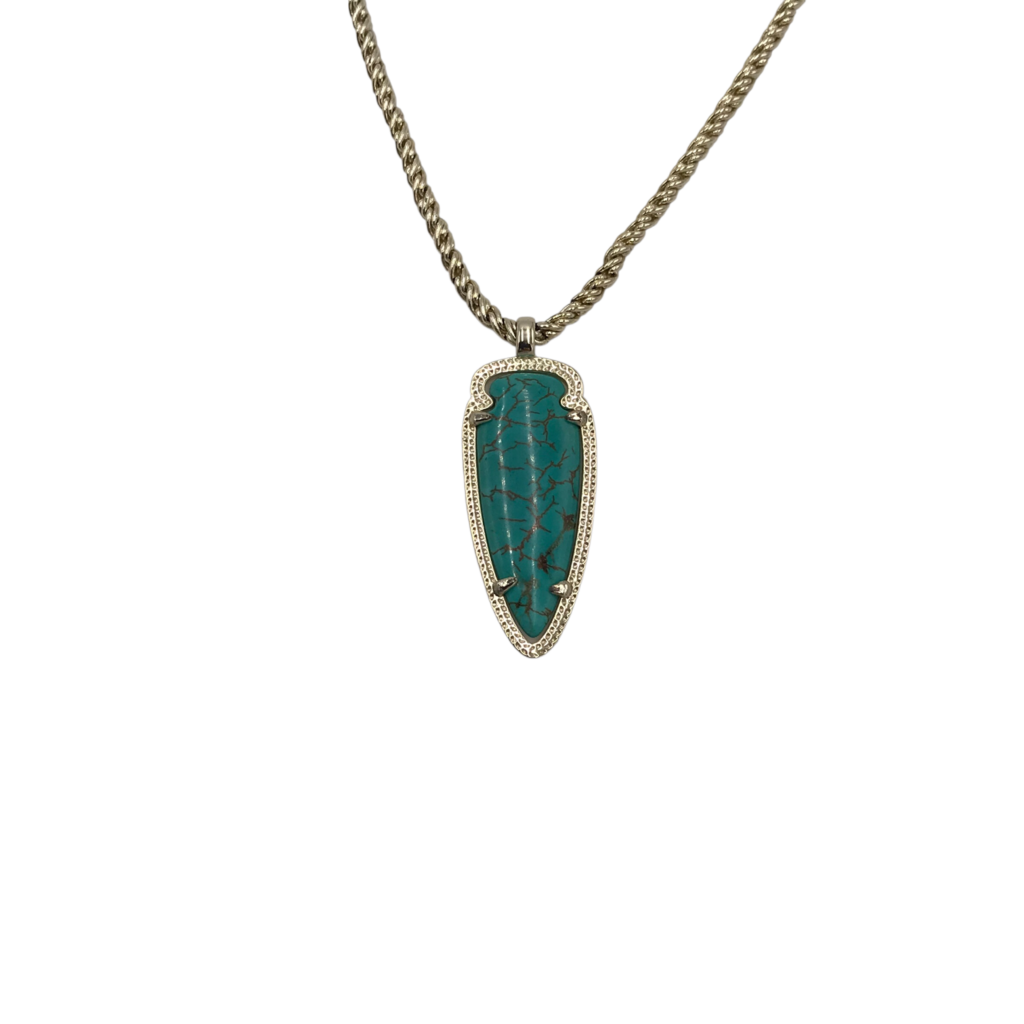 KENDRA SCOTT SPEAR PENDANT NECKLACE GOLDTONE TURQUOISE
