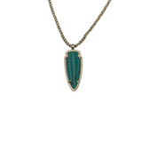KENDRA SCOTT SPEAR PENDANT NECKLACE GOLDTONE TURQUOISE