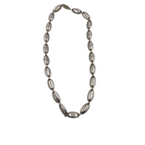 .925 OVAL BEAD LINK NECKLACE SILVER