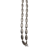 .925 OVAL BEAD LINK NECKLACE SILVER