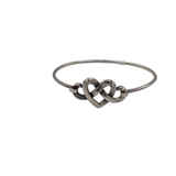 JAMES AVERY TWISTED HEART BANGLE BRACELET SILVER