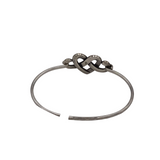 JAMES AVERY TWISTED HEART BANGLE BRACELET SILVER