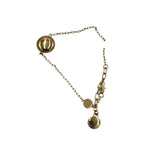 MARC JACOBS LOGO STAMP BRACELET GOLDTONE BLACK