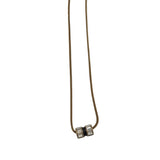 RACHEL ZOE RET$395 BARREL PENDANT NECKLACE GOLD VERMEIL