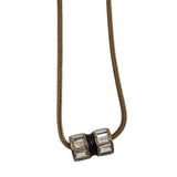 RACHEL ZOE RET$395 BARREL PENDANT NECKLACE GOLD VERMEIL