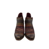 ARIAT ANKLE SERAPE BOOTIES BOOTS BROWN YELLOW 7B