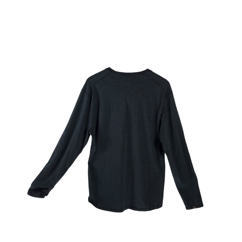 LULULEMON LONG SLEEVE TEE MEN ACTIVEWEAR CHARCOAL LARGE