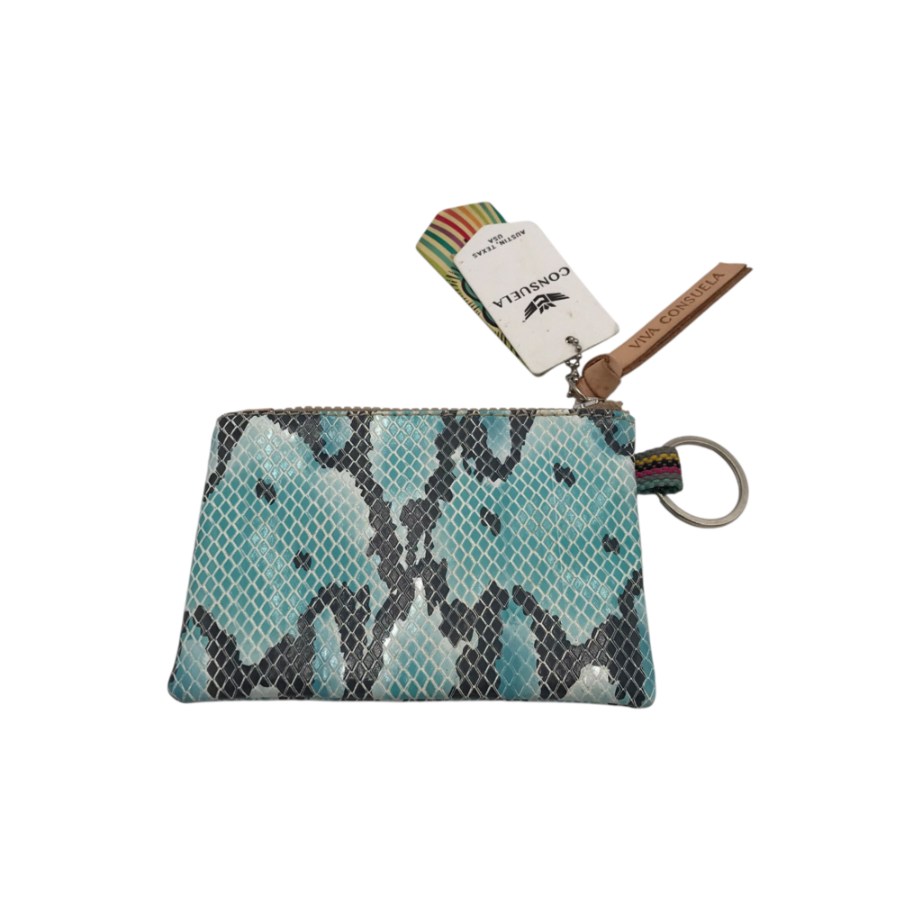 CONSUELA NWT$45 TEENY POUCH WOMEN'S ACCESSORIES TURQUOISE BLACK