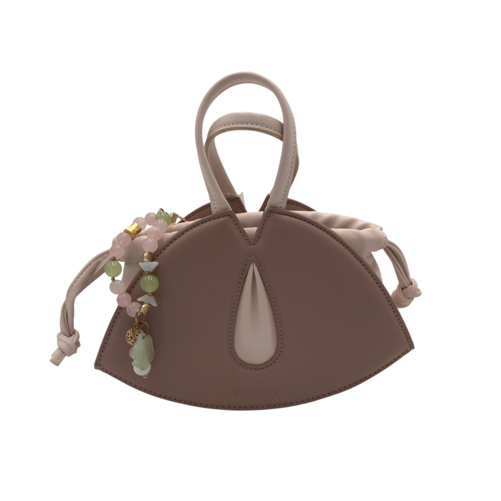 VEGAN TOTE HANDBAG TAUPE CREAM