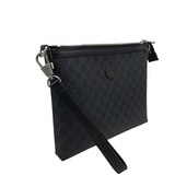 GUCCI SUPREME INTERLOCKING GG MESSENGER LUXE HANDBAG BLACK
