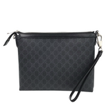 GUCCI SUPREME INTERLOCKING GG MESSENGER LUXE HANDBAG BLACK