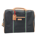 CONSUELA NWT$365 JET SETTER LUGGAGE BLACK PURPLE