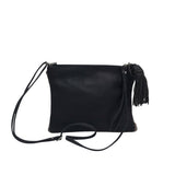 COWHIDE CROSSBODY HANDBAG BROWN BLACK