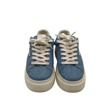 TORY BURCH RET$288 DENIM PLATFORM SNEAKER SHOES BLUE WHITE 7.5