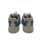 TORY BURCH RET$288 DENIM PLATFORM SNEAKER SHOES BLUE WHITE 7.5