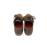 TORY BURCH QUILTED SNEAKER SHOES GOLD BROWN 7.5
