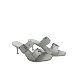 ALEXANDER McQUEEN DOUBLE BUCKLE MULES LUXE SHOES WHITE 37