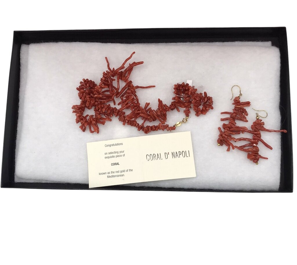 2PC SET CORAL NECKLACE CORAL