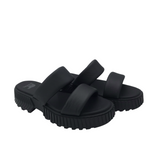 SOREL DOUBLE STRAP SLIDE SHOES BLACK 8