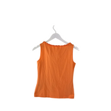 ESCADA TANK RUFFLE DESIGNER TOP ORANGE 34