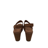 GENTLE SOULS RET$239 WEDGE SANDAL SHOES BROWN 8.5