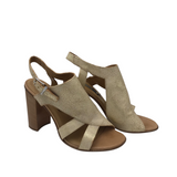 ALBERTO FERMANI HEEL SANDAL SHOES GOLD 9