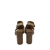 ALBERTO FERMANI HEEL SANDAL SHOES GOLD 9