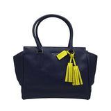 COACH RET$250 TOTE HANDBAG NAVY YELLOW
