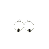 KENDRA SCOTT LARGE DRUSY HOOPS EARRINGS GOLDTONE PLUM