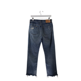 MOUSSY RET$350 DISTRESSED WIDE LEG DESIGNER JEANS BLUE 28