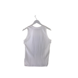 SLEEVELESS DESIGNER TOP WHITE BLACK SMALL