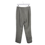 SILK STRAIGHT DESIGNER PANT BLACK CHAMPANGE S/M