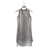 WORTH NEW YORK MESH SLEEVELESS DESIGNER DRESS WHITE 2