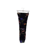 FUZZI STRAPLESS MESH FLORAL DESIGNER SKIRT BLACK MULTI SMALL