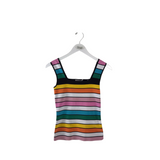 ELIE TAHARI SLEEVELESS DESIGNER TOP BLACK MULTI XSMALL