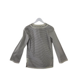 TUNIC EMBROIDERED STRIPE DESIGNER TOP CREAM NAVY 4