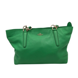 COACH PEBBLE TOTE HANDBAG GREEN