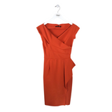 CHIARA BONI CAP SLEEVE DESIGNER DRESS ORANGE 40