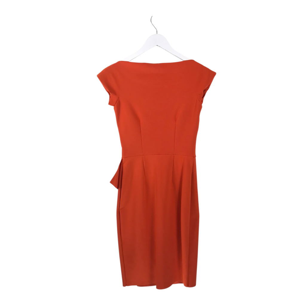 CHIARA BONI CAP SLEEVE DESIGNER DRESS ORANGE 40