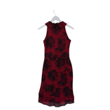 ELIE TAHARI RET$358 PRINT RUFFLE SLEEVELESS DESIGNER DRESS RED BLACK 6