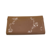 CHRISTIA LOUBOUTIN RIVIERA PATENT CLUTCH LUXE HANDBAG BEIGE